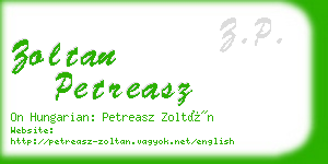 zoltan petreasz business card